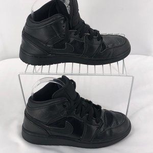 Air Jordan 1 Retro Mid GS 'Triple Black'